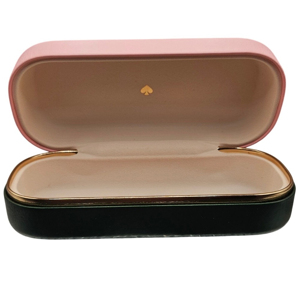 Kate Spade Eyewear Case Womens OS Pink Green Good Hard Shell Hello Sunshine Logo